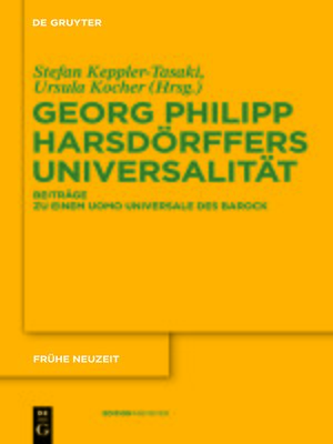 cover image of Georg Philipp Harsdörffers Universalität